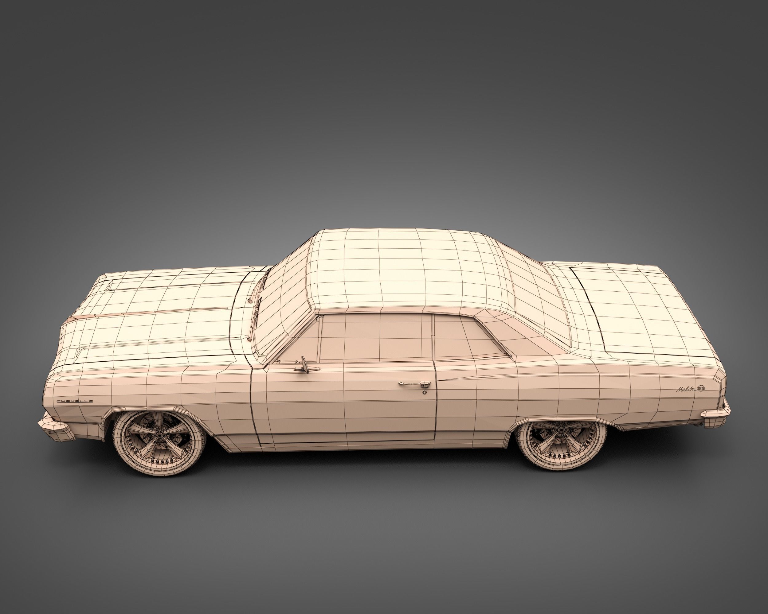 1965 Chevrolet Chevelle Malibu SS 3D model_11