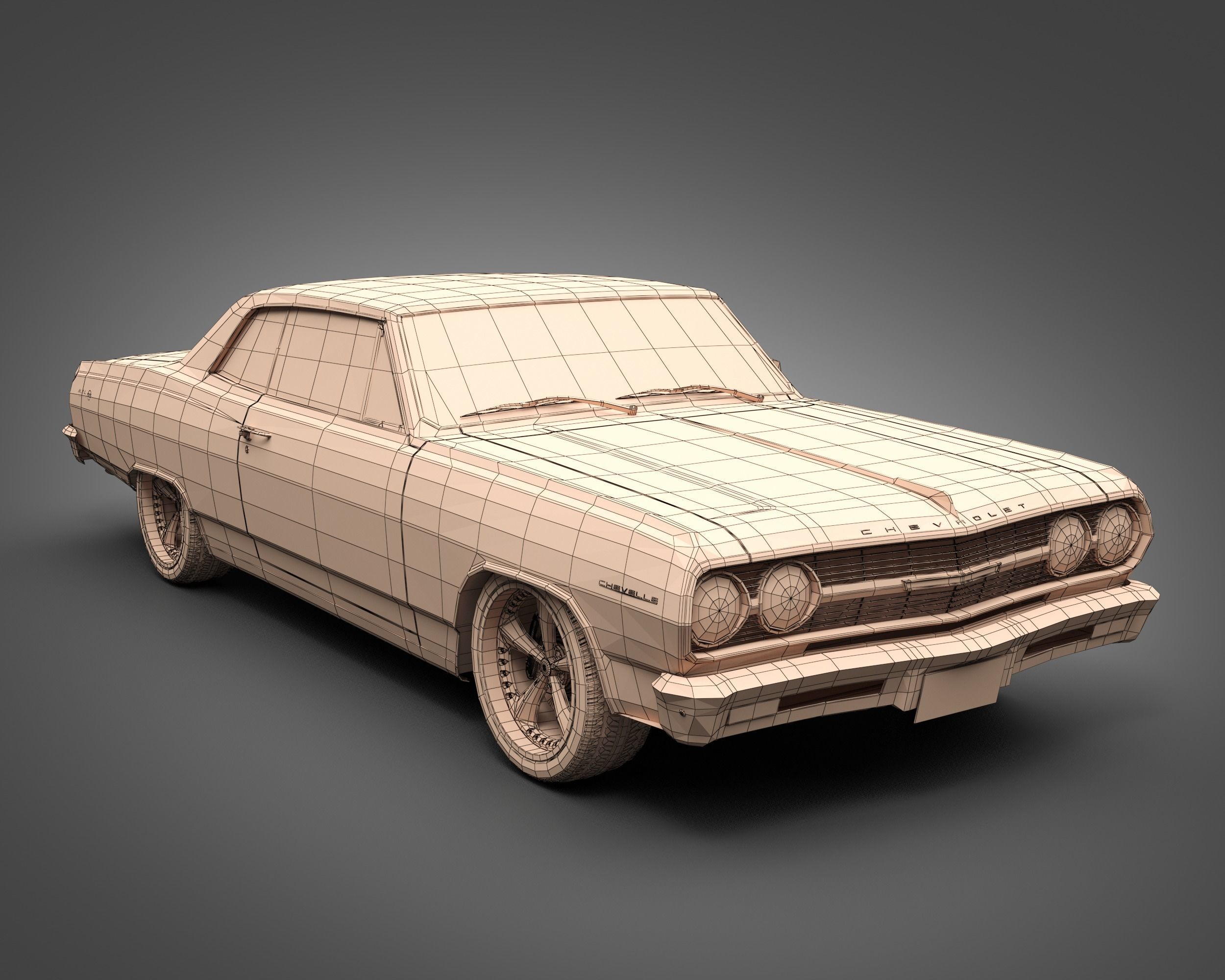 1965 Chevrolet Chevelle Malibu SS 3D model_12