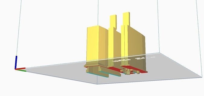 adapter building in glass cube 3D print model