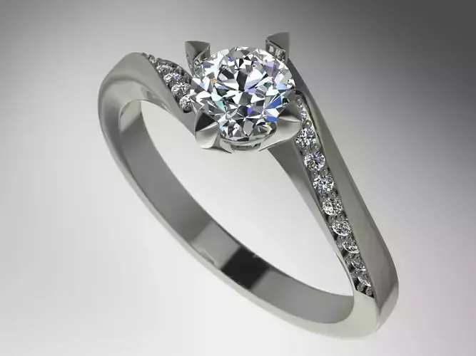 3d model female ring