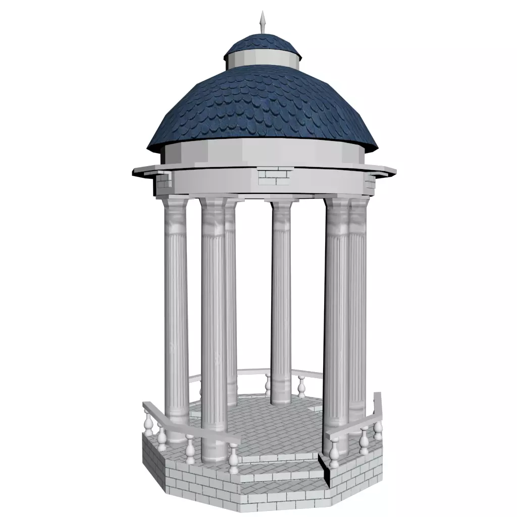 Memorial Dome Architecture 3D model_0
