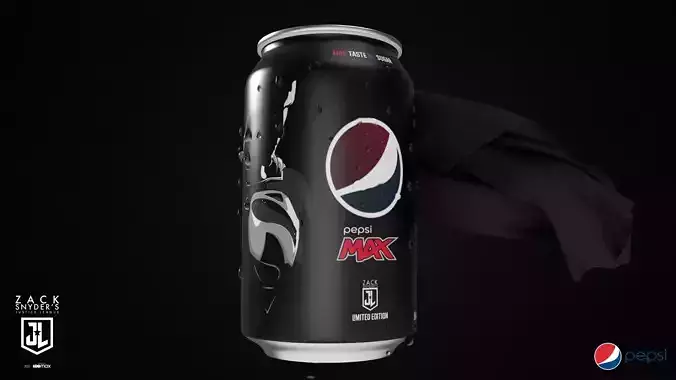 Pepsi Superman can with cape Low-poly 3D model