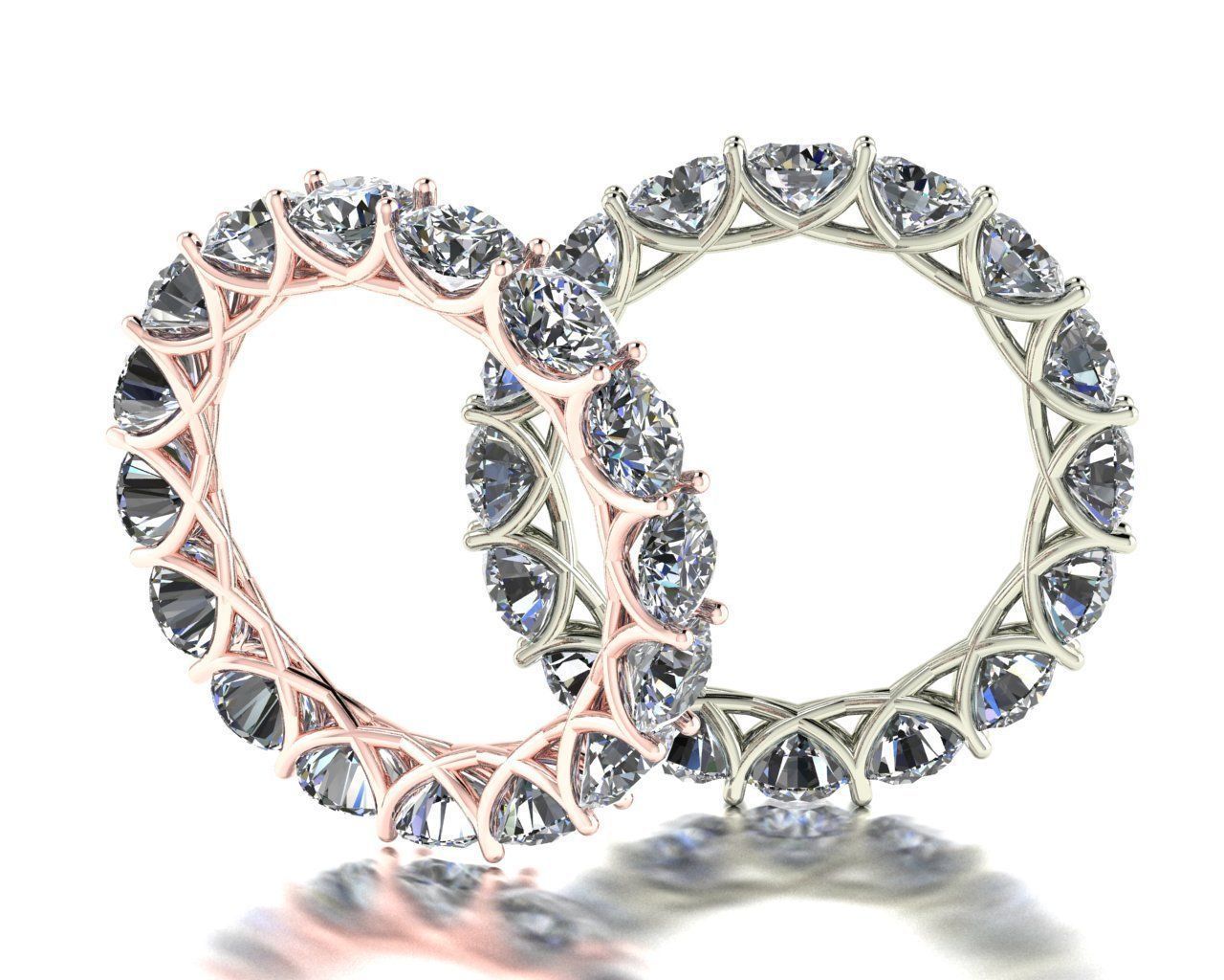 Diamond Eternity Ring 3d model 3D print model 3D print model_1