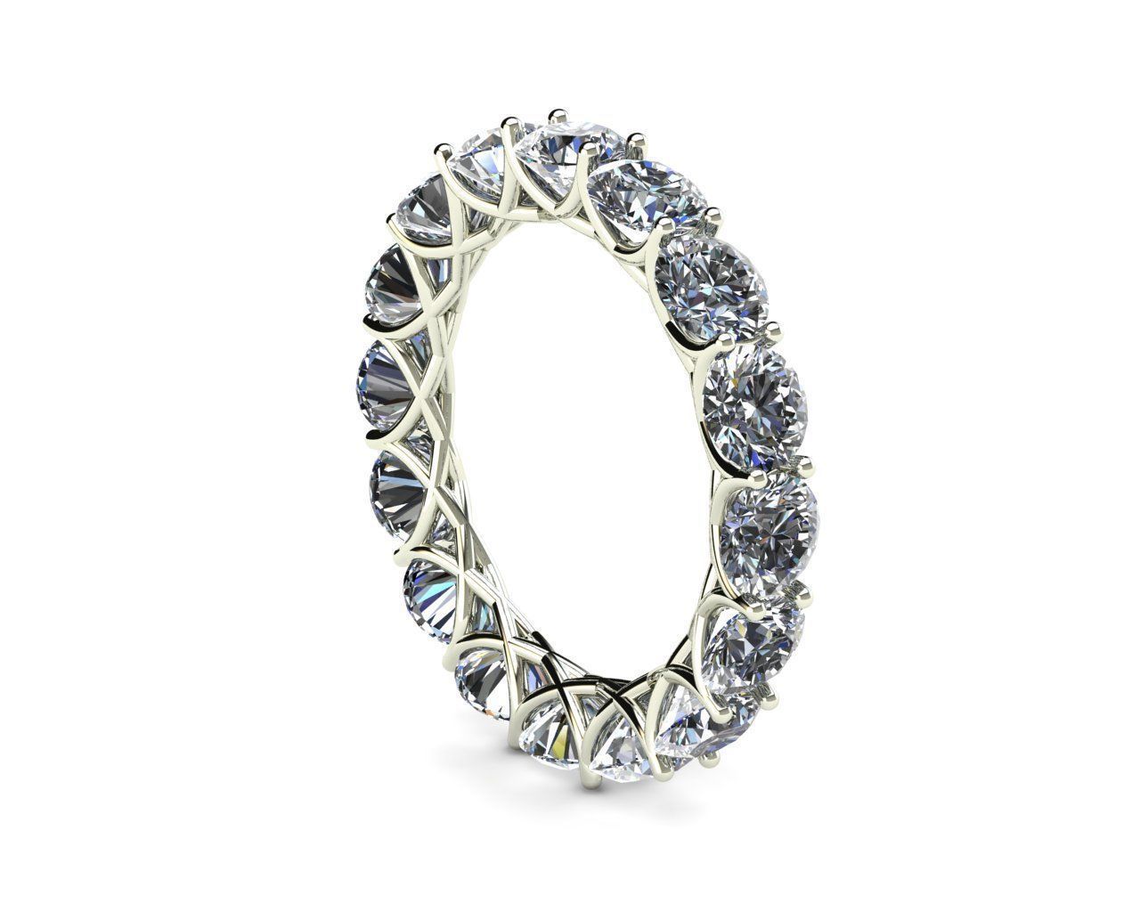 Diamond Eternity Ring 3d model 3D print model 3D print model_3