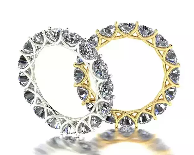 Diamond Eternity Ring 3d model 3D print model