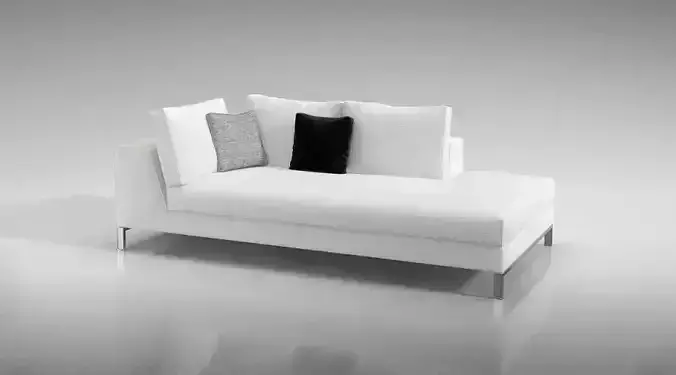 White Couch With Pillows