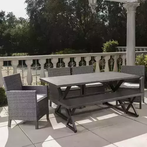 Dakoda Outdoor Outside Patio Diner Table Chair Set - 2 Option