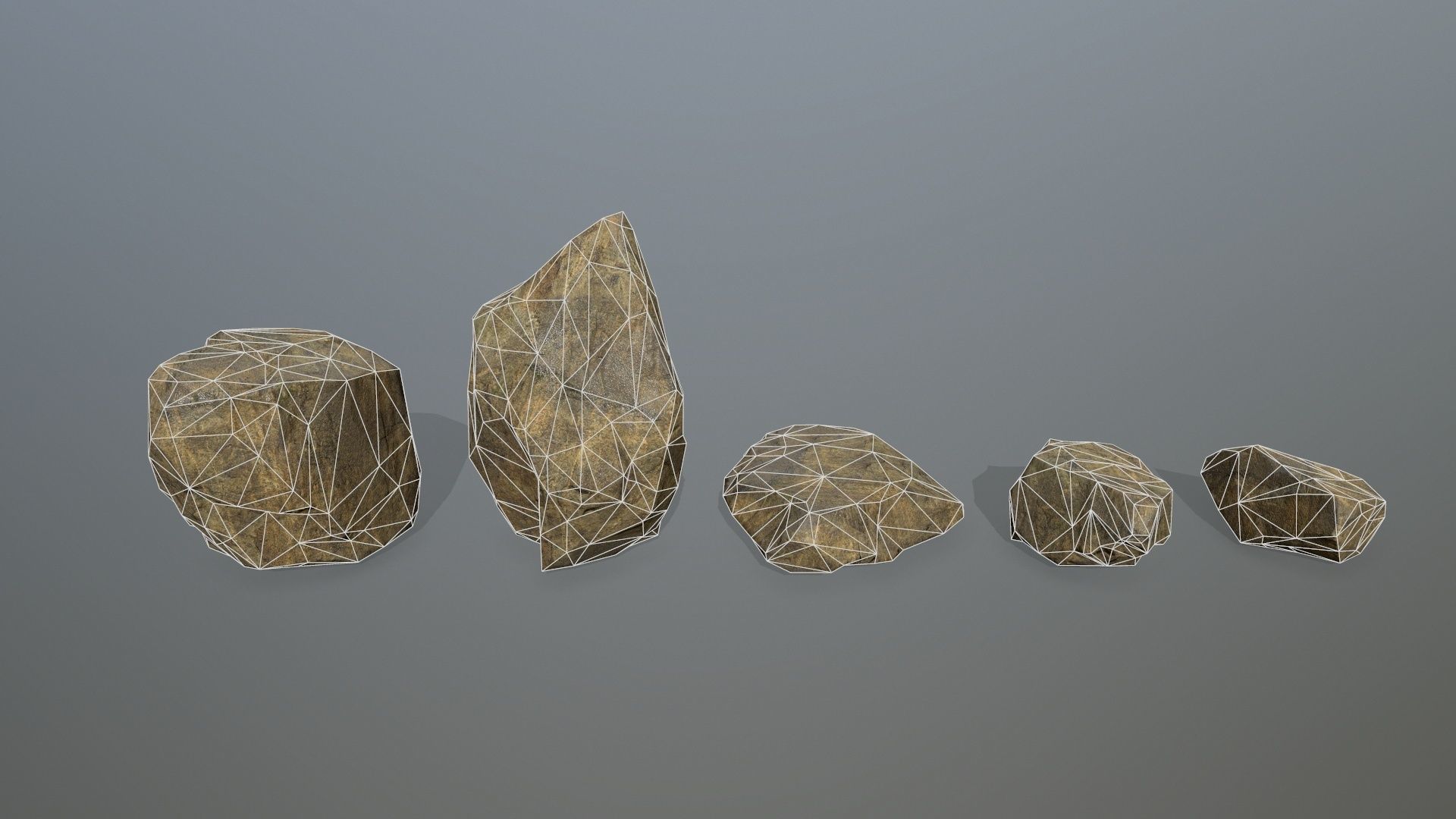 rocks four Low-poly 3D model_1