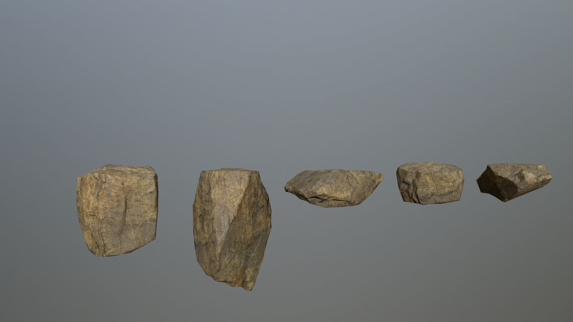 rocks four Low-poly 3D model_5