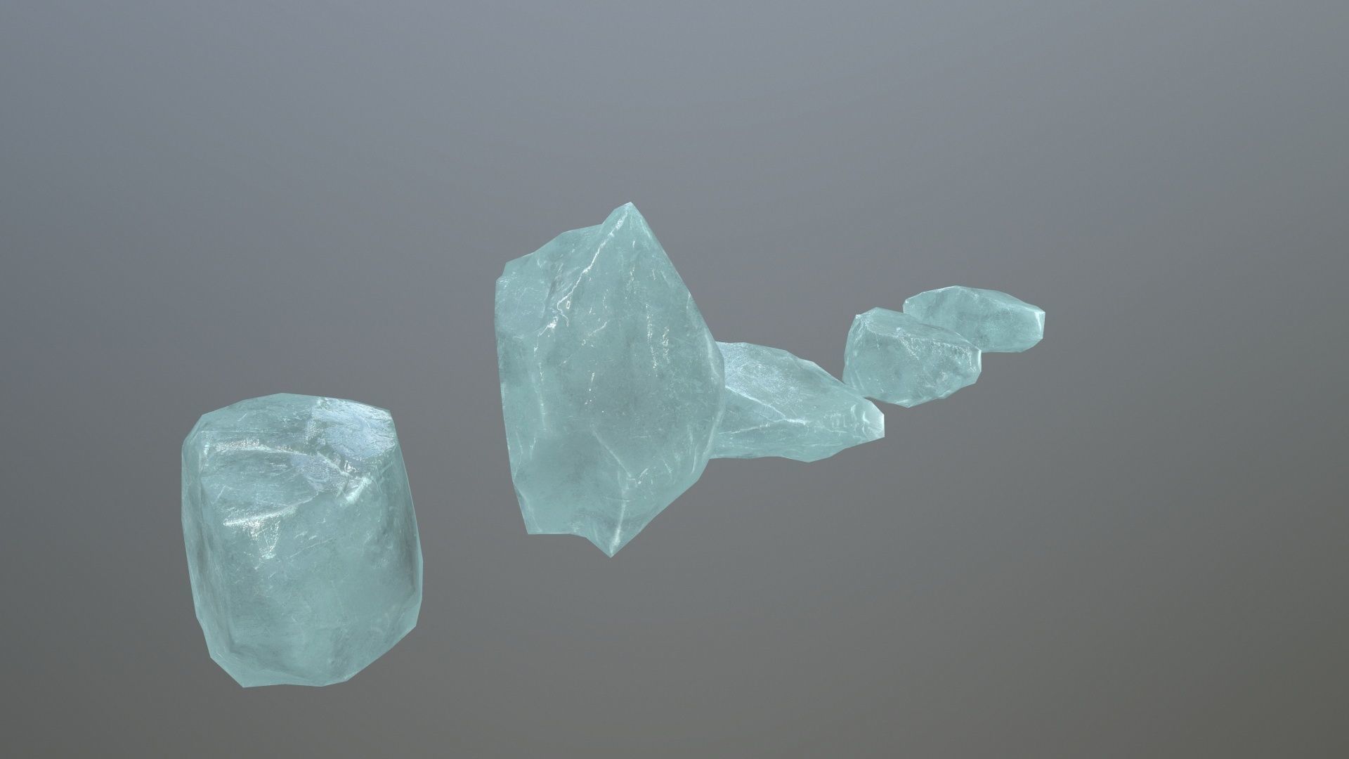 ice rocks  Low-poly 3D model_10