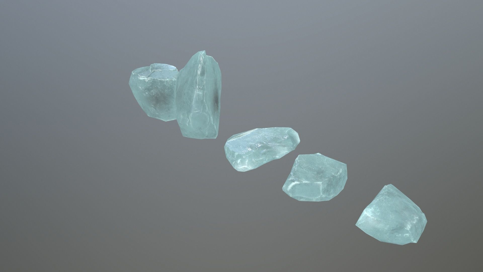 ice rocks  Low-poly 3D model_11