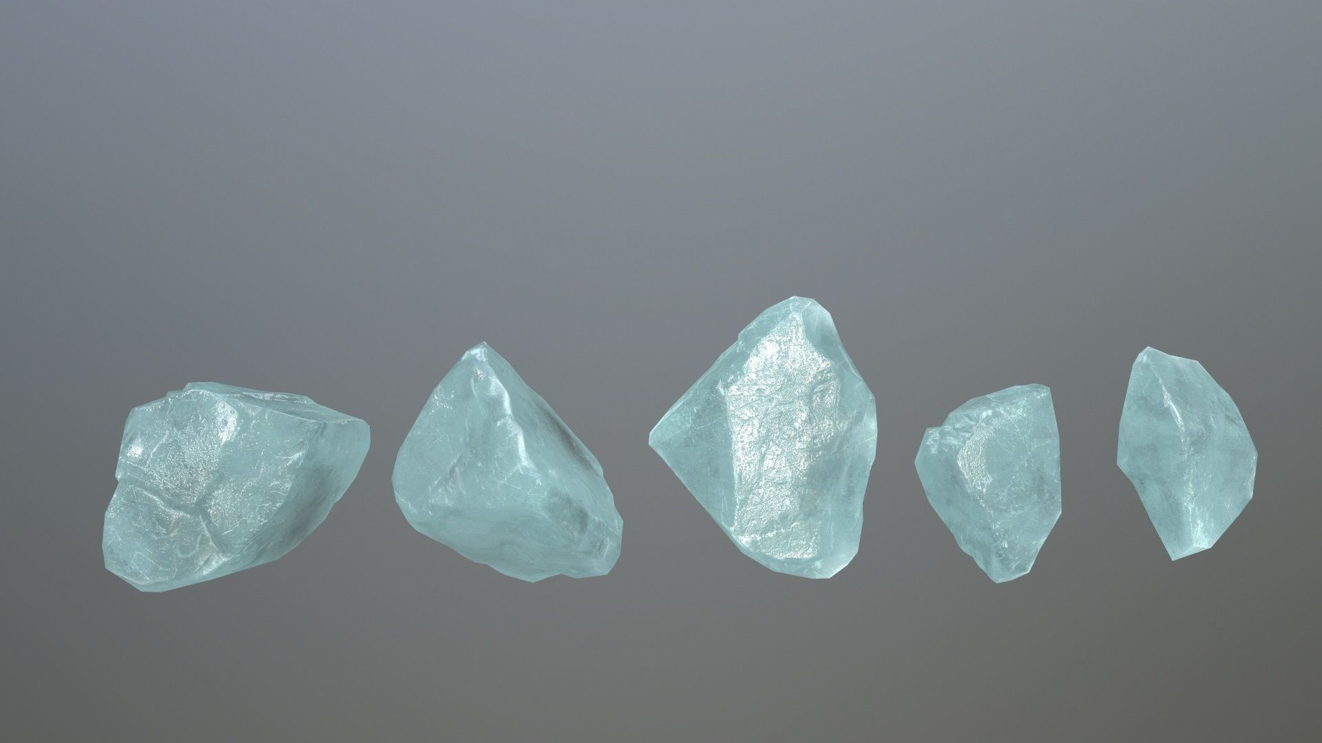 ice rocks  Low-poly 3D model_3