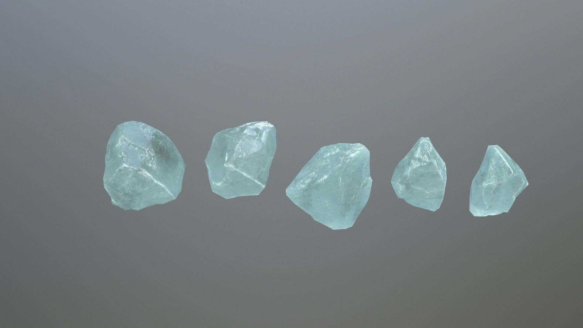 ice rocks  Low-poly 3D model_8