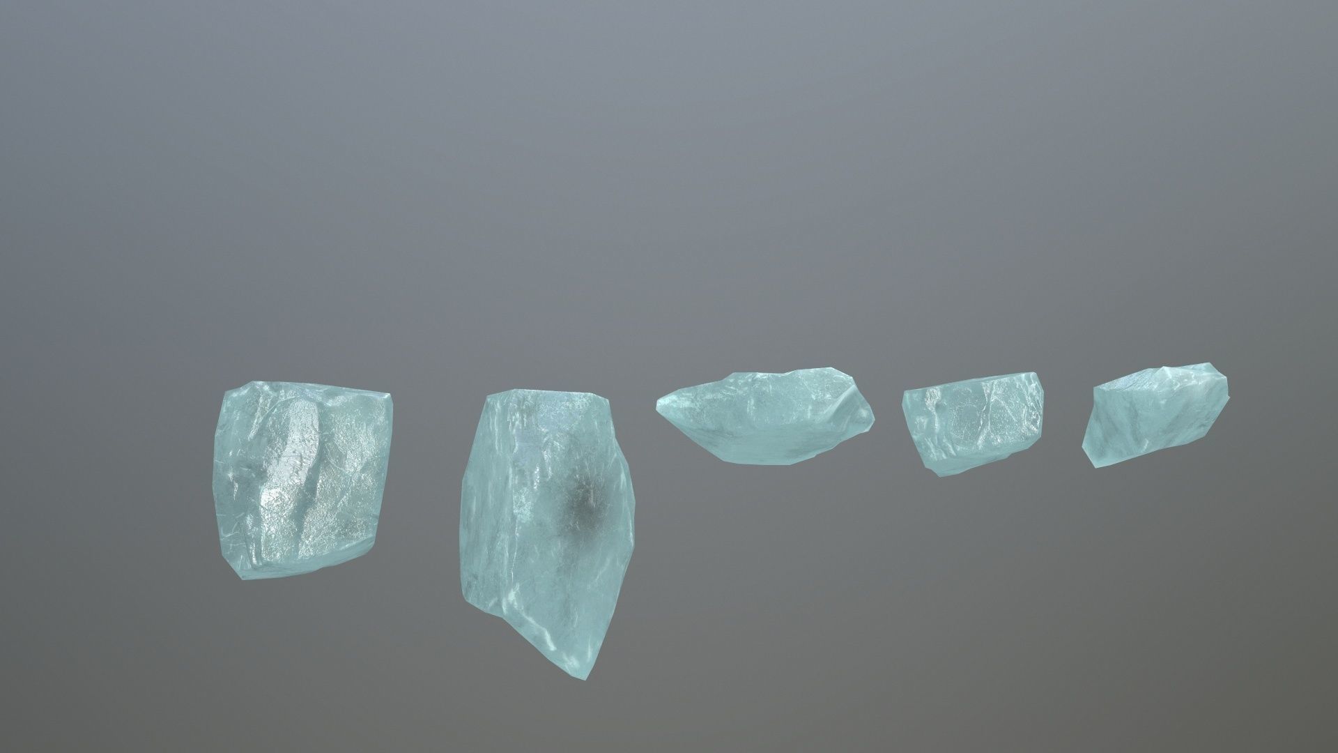 ice rocks  Low-poly 3D model_5