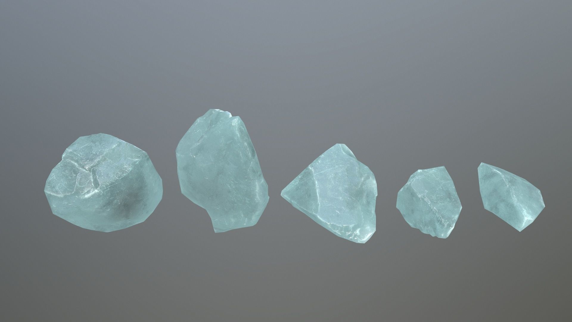 ice rocks  Low-poly 3D model_2