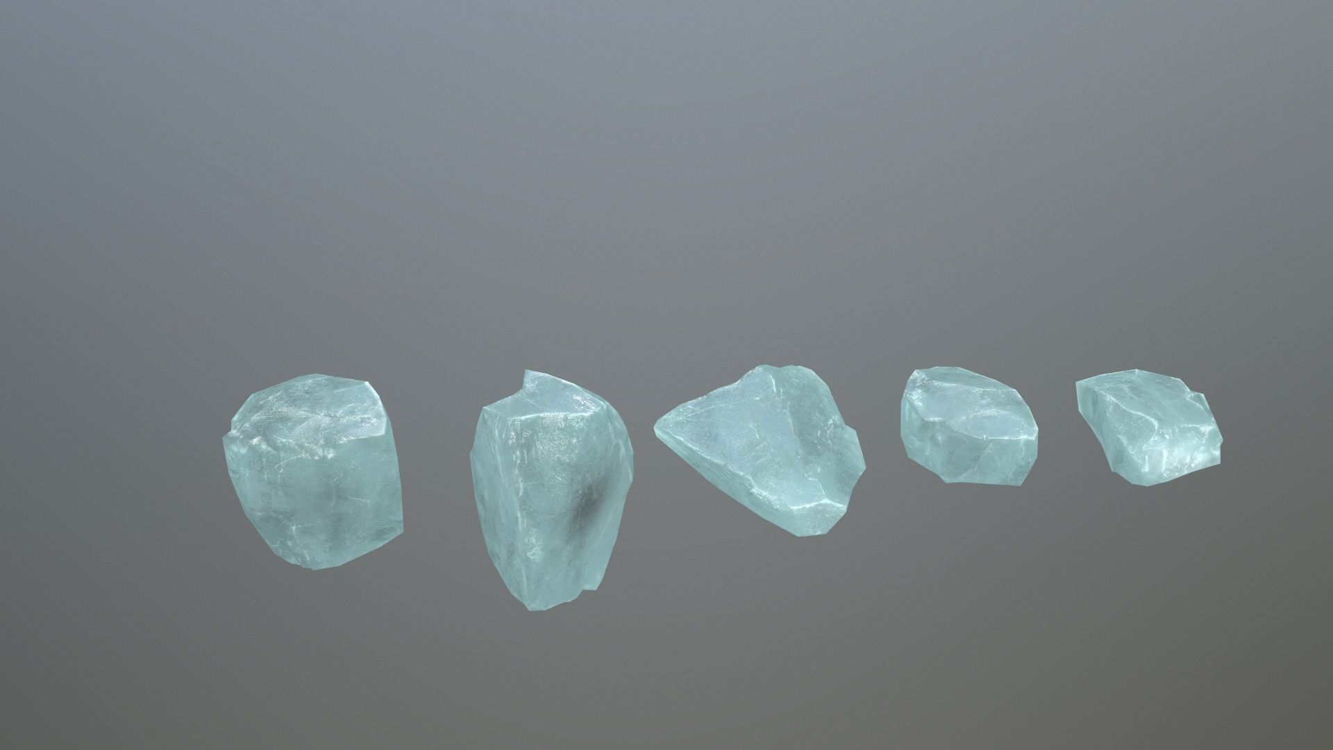 ice rocks  Low-poly 3D model_6