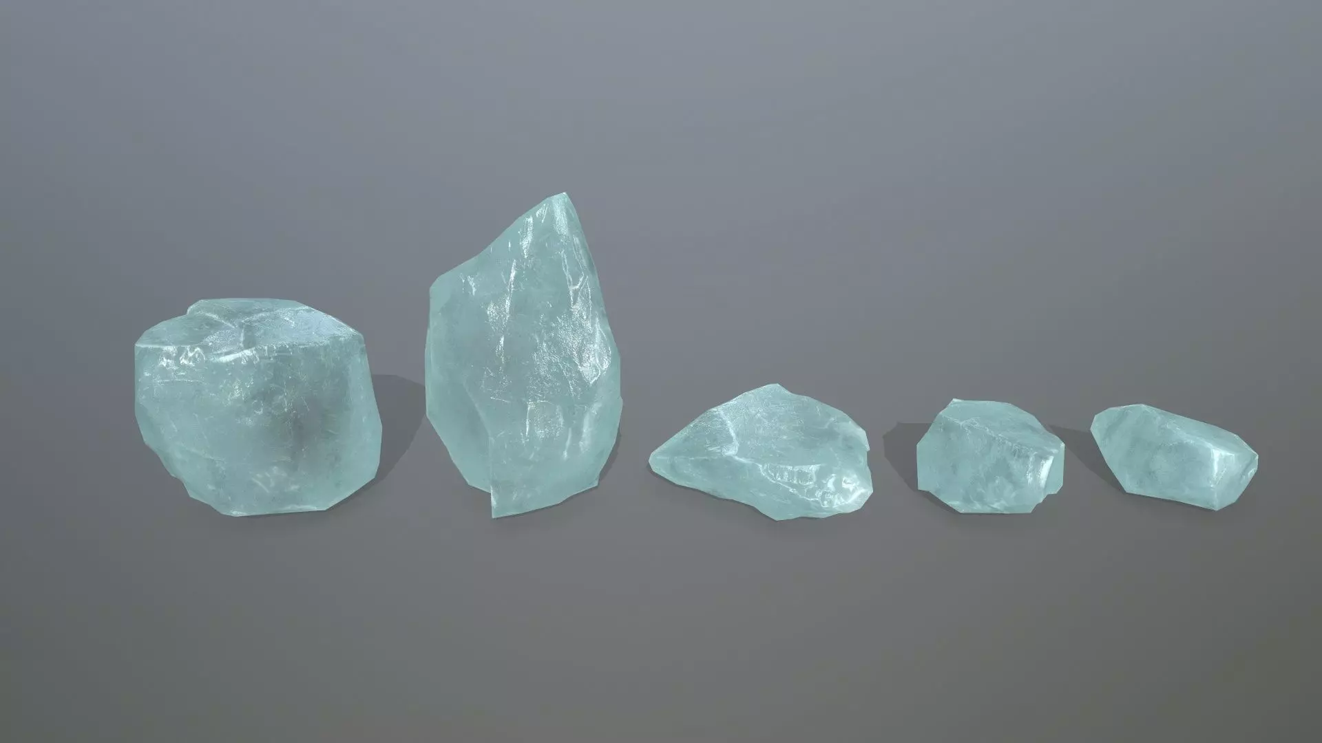 ice rocks  Low-poly 3D model_0