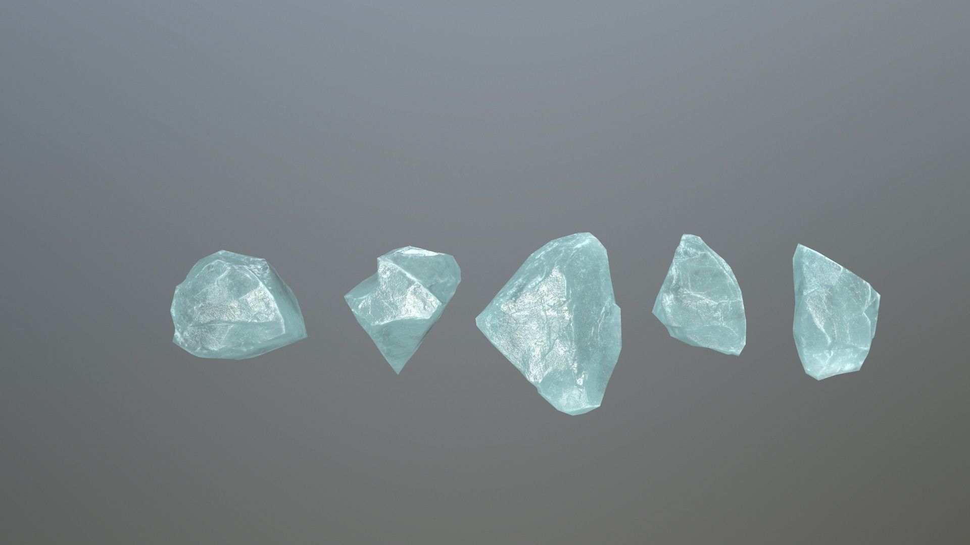 ice rocks  Low-poly 3D model_7