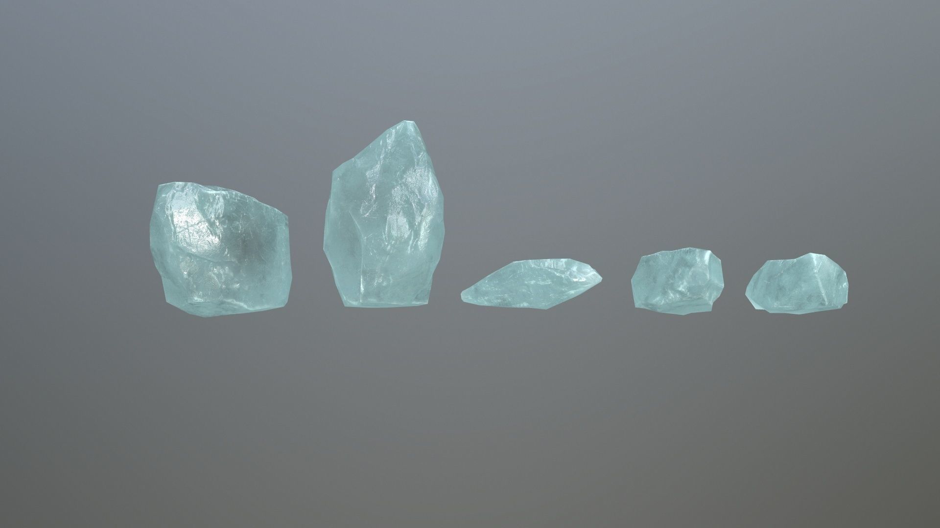 ice rocks  Low-poly 3D model_9