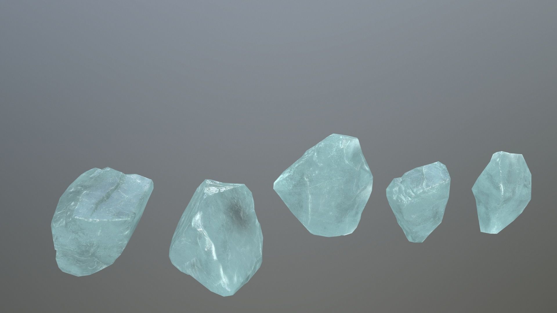 ice rocks  Low-poly 3D model_4