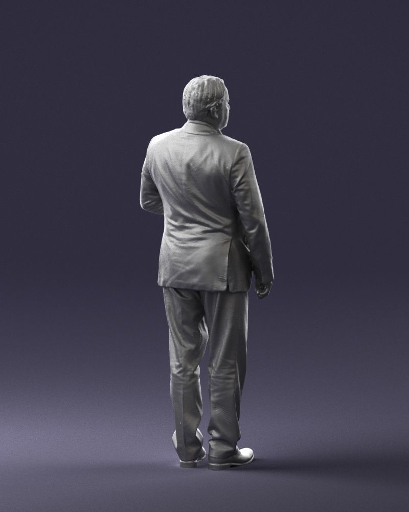 Grandfather plaid gray jacket 0518 3D Print Ready 3D print model_25
