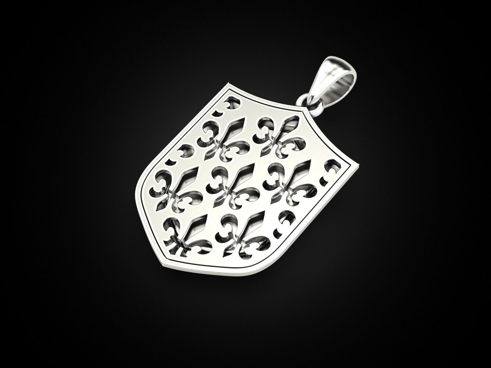 Knight Pendant 3D print model_5