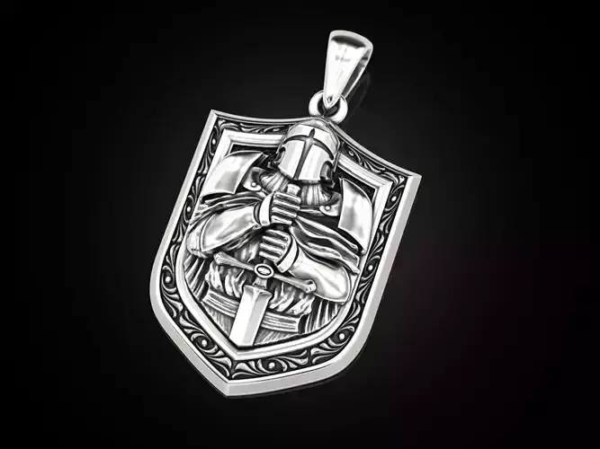 Knight Pendant 3D print model