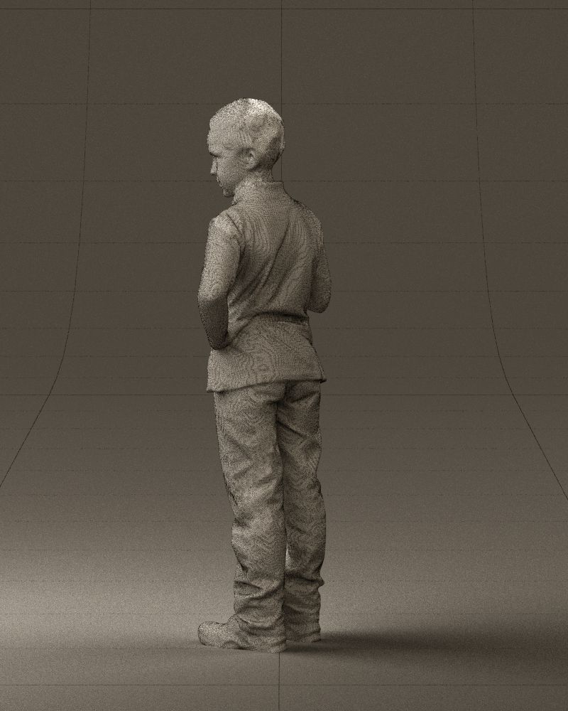 Kid in jeans white shirt 0537 3D Print Ready 3D print model_23