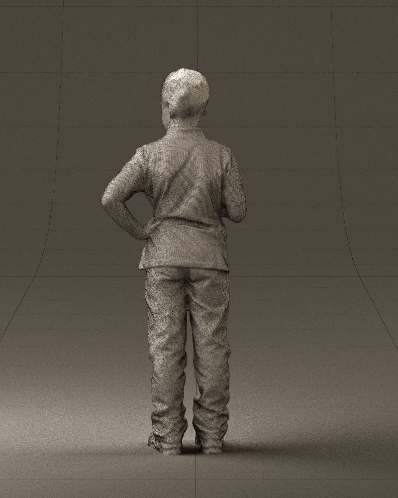 Kid in jeans white shirt 0537 3D Print Ready 3D print model_20