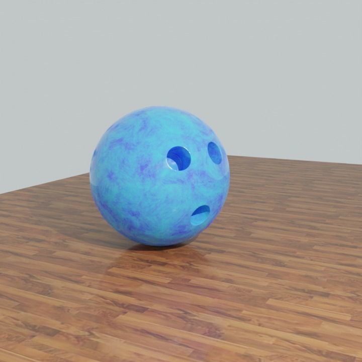 CUSTOM BOWLING BALL 3D model_2