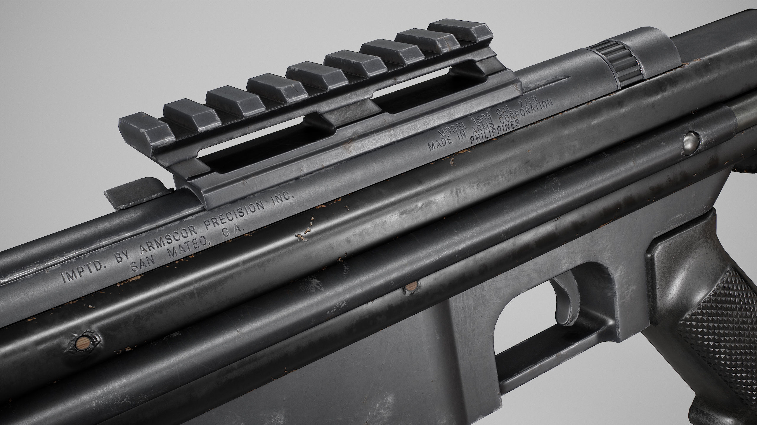 3D model PBR TACTICAL ARMSCOR M1600 SA VR / AR / low-poly | CGTrader