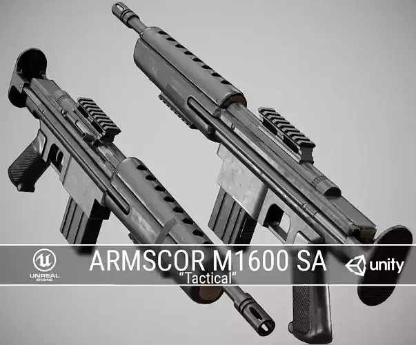 PBR TACTICAL ARMSCOR M1600 SA Low-poly 3D model
