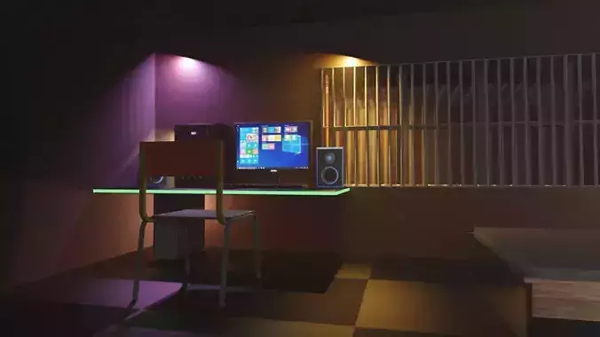 Work station in the bedroom