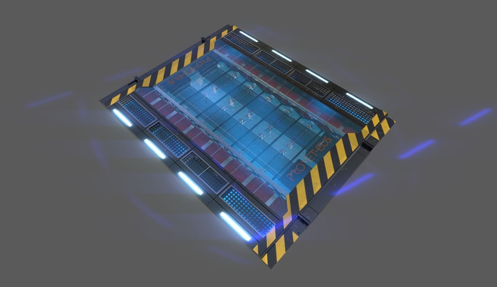 Sci Fi Panel 3D model_2