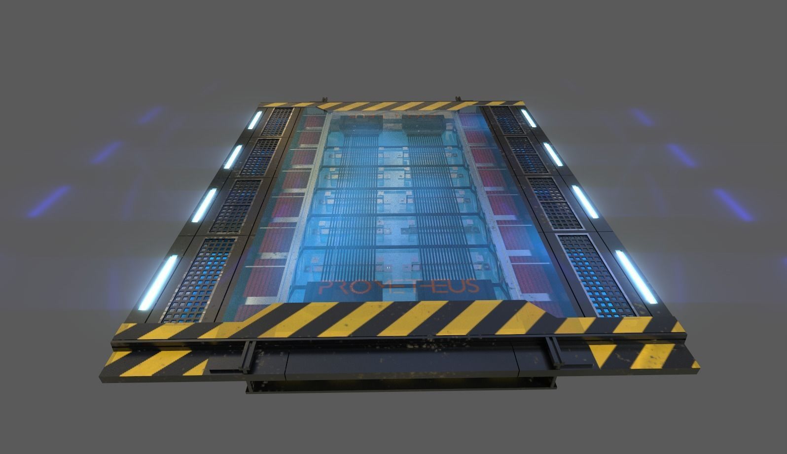 Sci Fi Panel 3D model_1