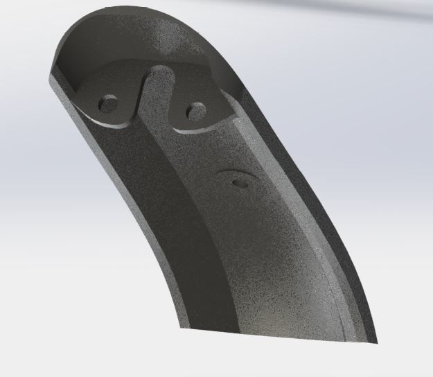 Sporty fender Pro2 S1 and essential with rear suspension 3D print model_1