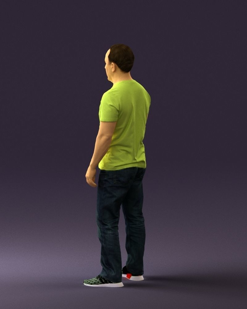 Man in golden shirt 0554 3D model_21