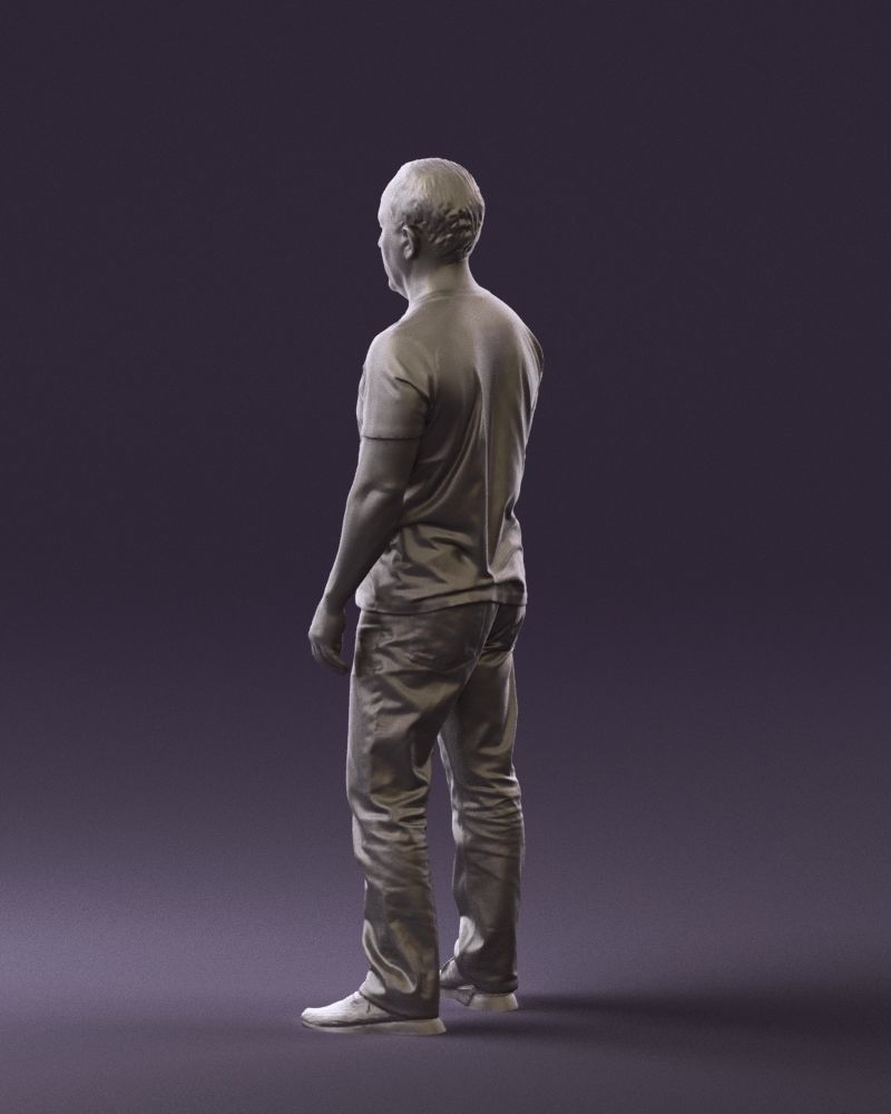 Man in golden shirt 0554 3D model_22