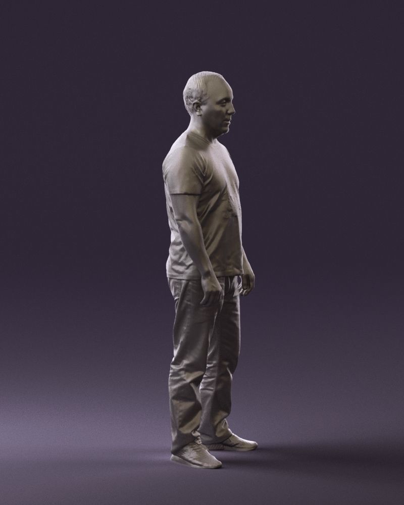 Man in golden shirt 0554 3D model_10