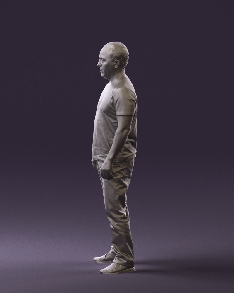 Man in golden shirt 0554 3D model_25