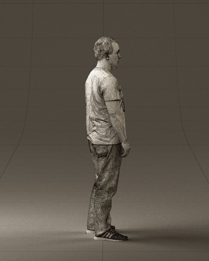 Man in golden shirt 0554 3D model_14