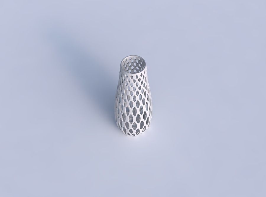 Vase with bubble grid lattice 3D print model_1