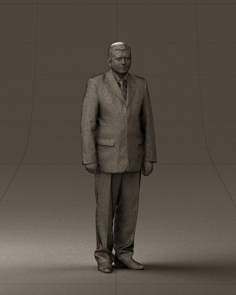 Man in black suit pink tshirt 0573 3D model_5