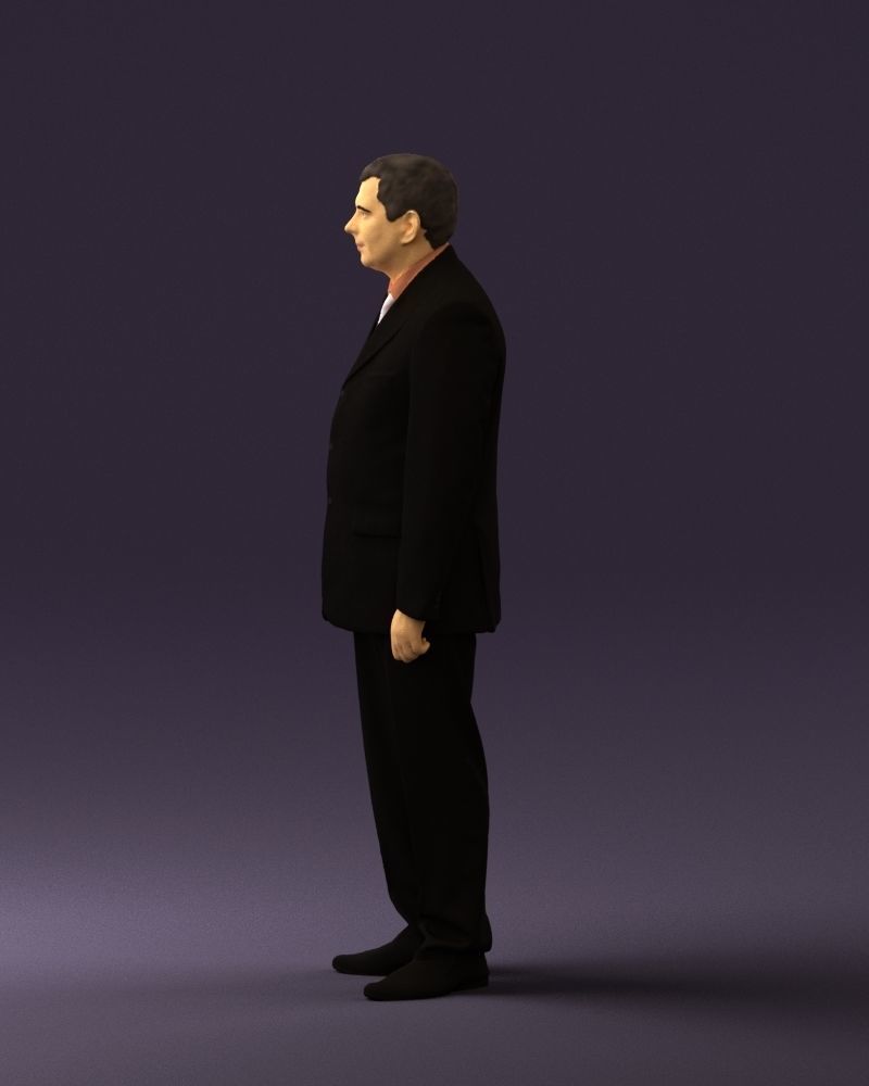 Man in black suit pink tshirt 0573 3D model_24