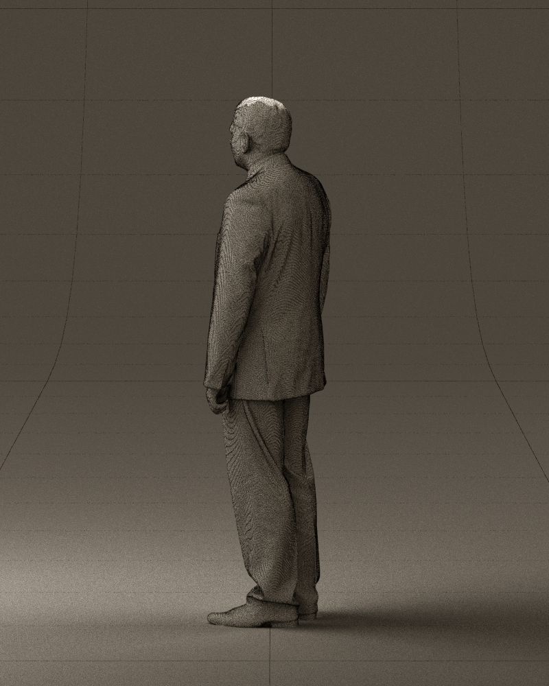 Man in black suit pink tshirt 0573 3D model_23