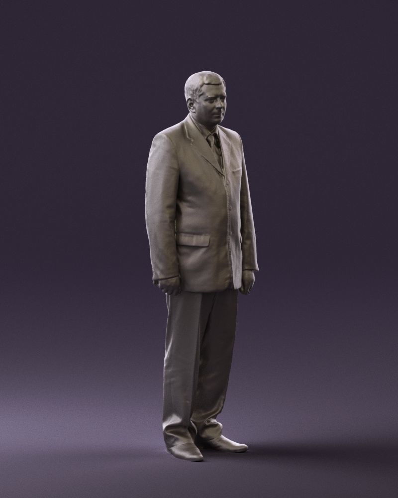 Man in black suit pink tshirt 0573 3D model_7