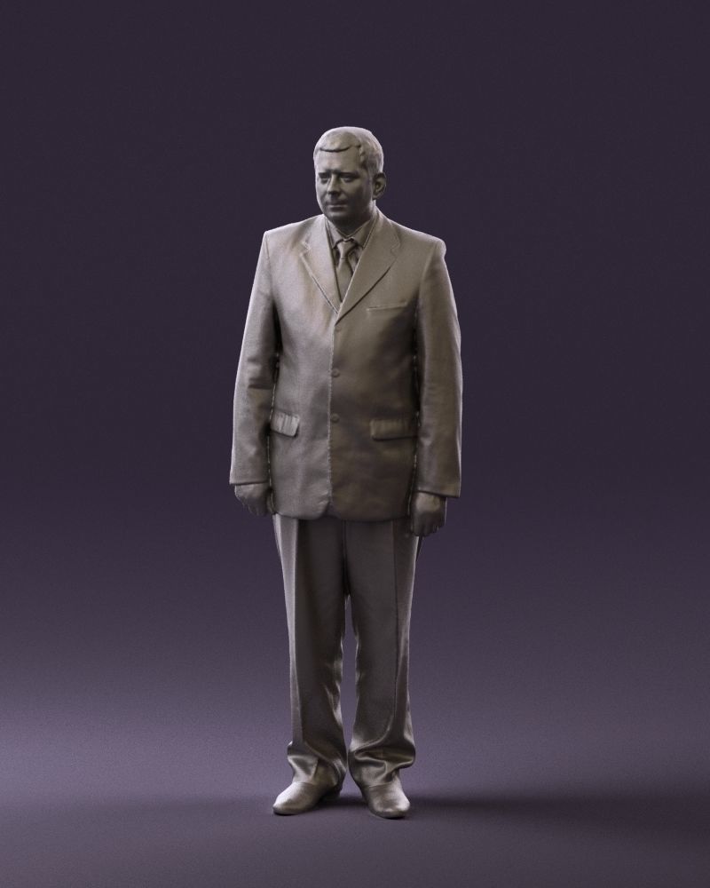 Man in black suit pink tshirt 0573 3D model_31