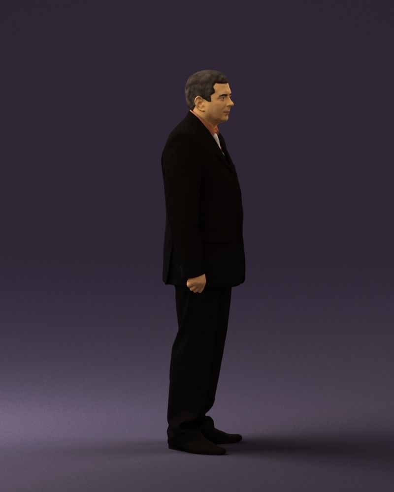 Man in black suit pink tshirt 0573 3D model_9