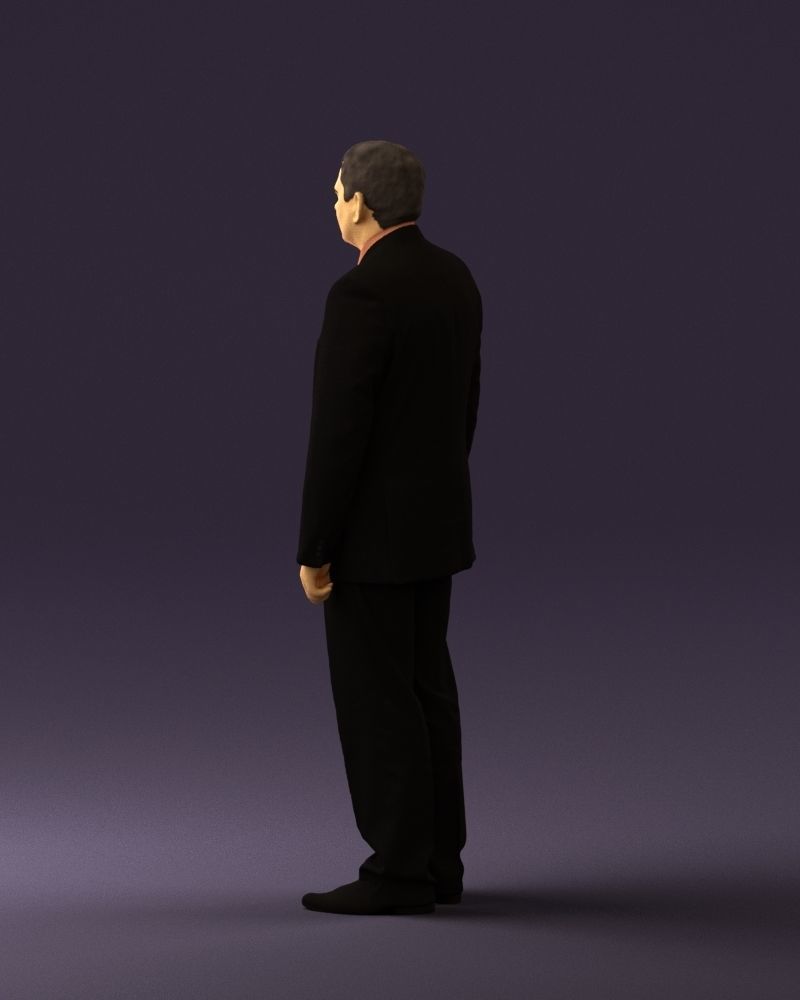 Man in black suit pink tshirt 0573 3D model_21