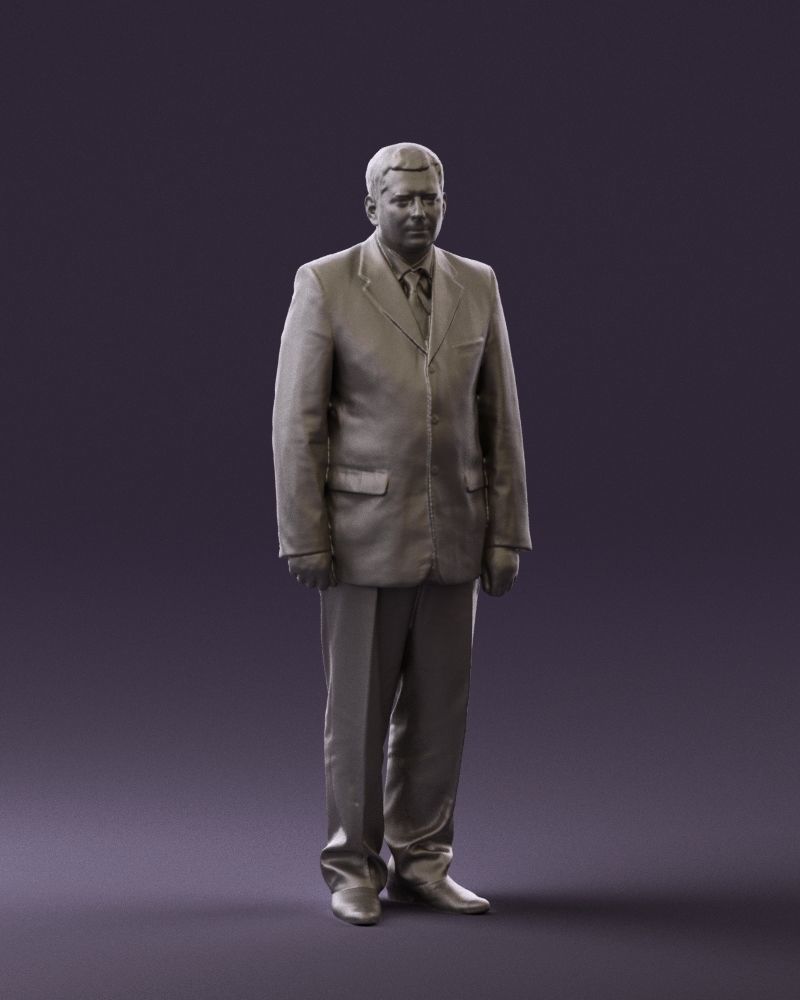 Man in black suit pink tshirt 0573 3D model_4